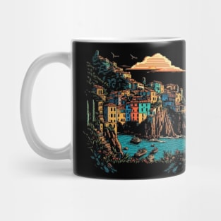 Cinque Terre Pixel Art Mug